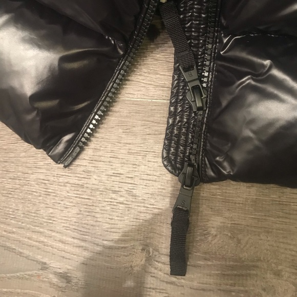 NEW S13 Down Winter Jacket Cold Black Puffer Coat womens warm hood glossy small - Picture 13 of 13